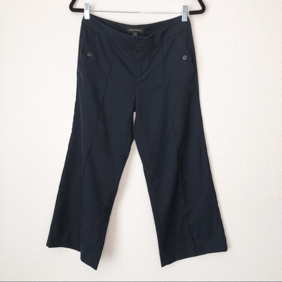 Banana Republic Women's Crop Capri Trousers Navy Size 0 - Picture 1 of 6